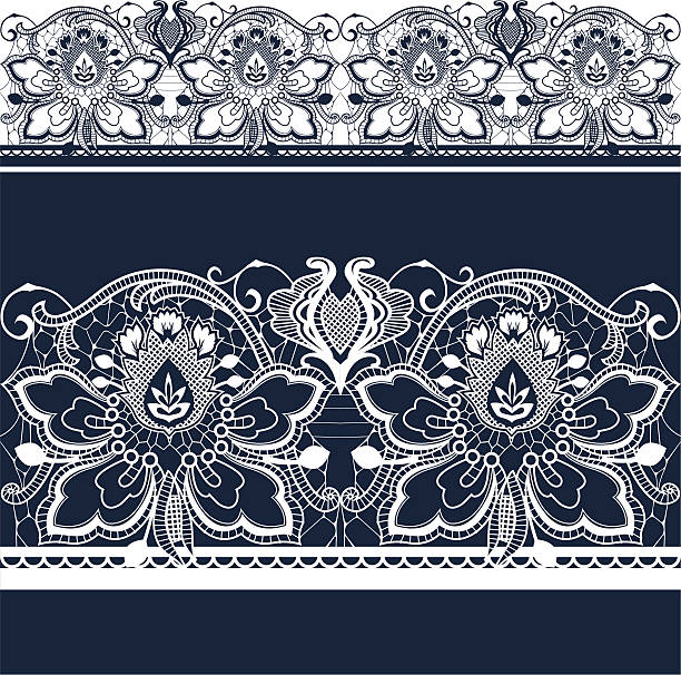 Lace vector art illustration