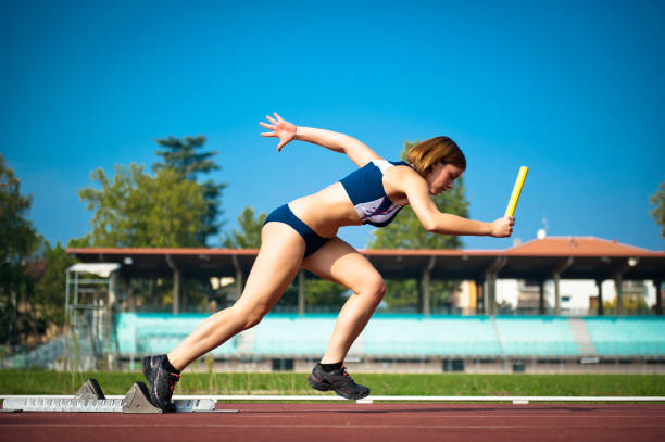 istock Young woman ready for a running race 156056578