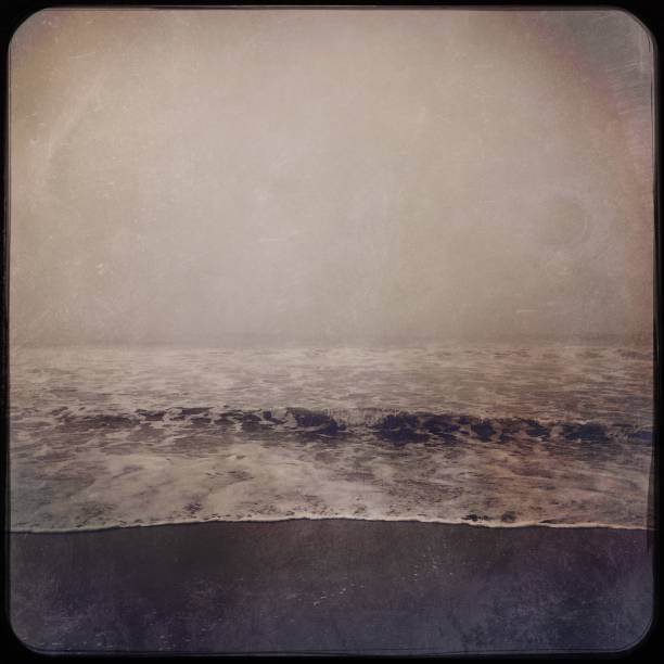 istock Shadowy Beach View of Waves in Ocean 1560629173