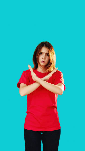 istock No way forbidden gesture woman showing protest 1560631973
