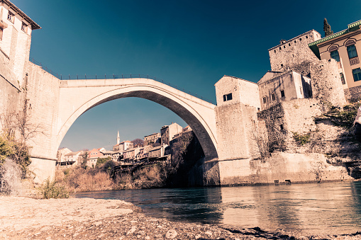 Old town of Mostar with the Old bridge (\