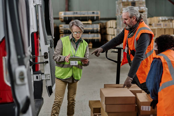 istock Manager examining delivery routes on tablet pc 1560666214
