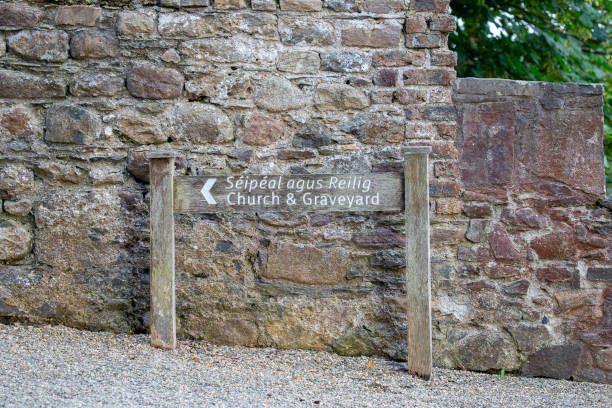 istock Wooden signpost for Church and Graveyard 1560718062
