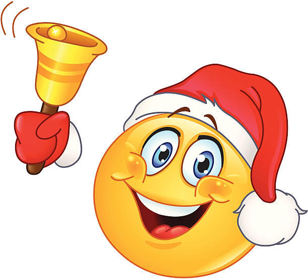 illustrations, cliparts, dessins animés et icônes de émoticon de noël avec bell - bell jingle jingle christmas
