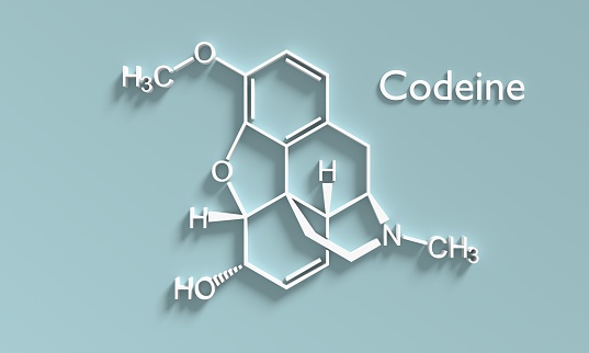 Cod Par Codeina Codeine Pain And Cough Relief Drug Molecule Skeletal Formula 3d Render ...