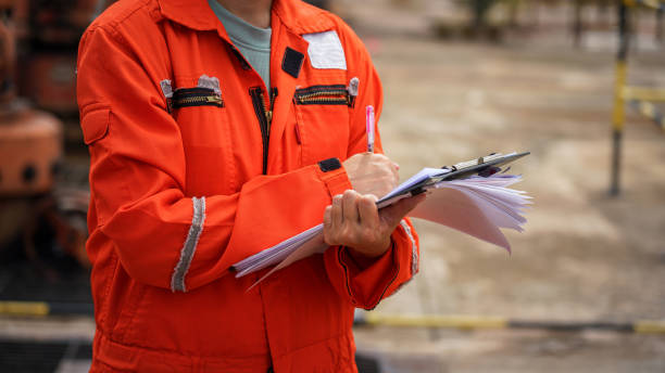 istock Industrial safety audit, working action. 1560750792