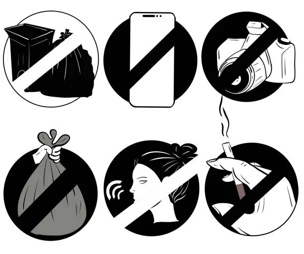 Vector illustration of prohibited symbol