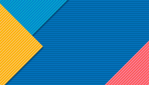 istock Abstract Background of Overlapping Paper in Trendy Colors: Orange, Teal, Yellow - Material Design, Minimalism, Modern, Simple 1560920285