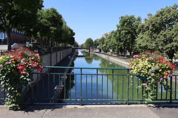 mulhouse - rhône-rhein-kanal - mühlhausen stock-fotos und bilder