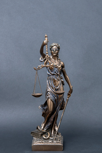 Human rights.Statue of justice