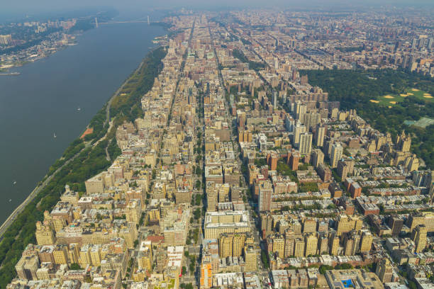 istock Helicopter flight over New York 1561188586