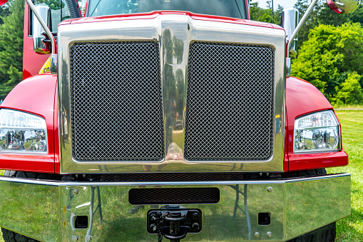 A FOREST brand Truck parking in the park for tourists to watch,Woodbridge, Ontario, Canada.