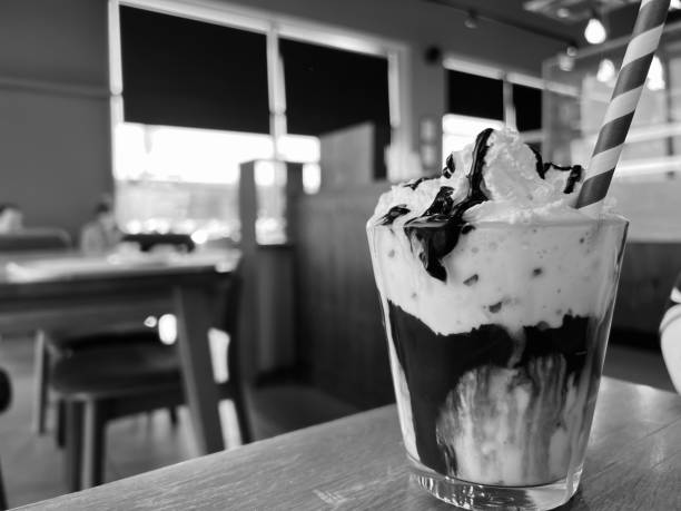 Iced frappe on a table