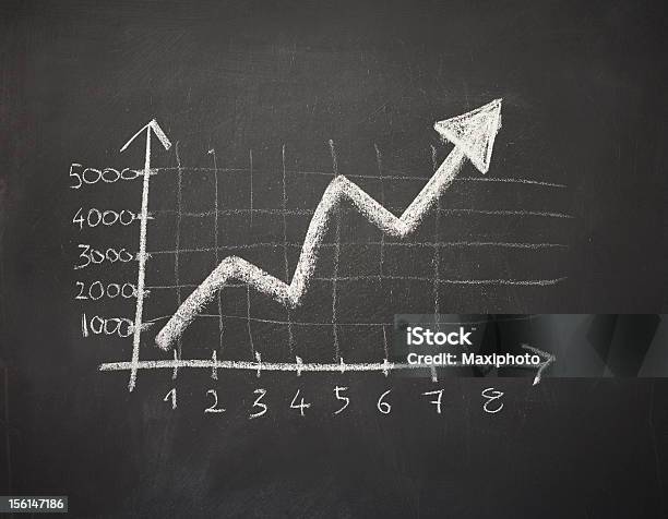 Affari E Finanza Grafico Con Freccia Salita - Immagini vettoriali stock e altre immagini di Affari - Affari, Analizzare, Azioni e partecipazioni