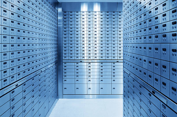 closeup of steel letterbox