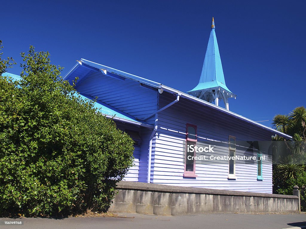 ブルーと白の木製 churc - ニュージーランドのロイヤリティフリーストックフォト