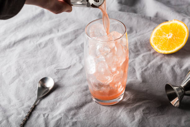 istock Garibaldi Cocktail refreshment Italian red bitter and fresh orange juice 1561558064
