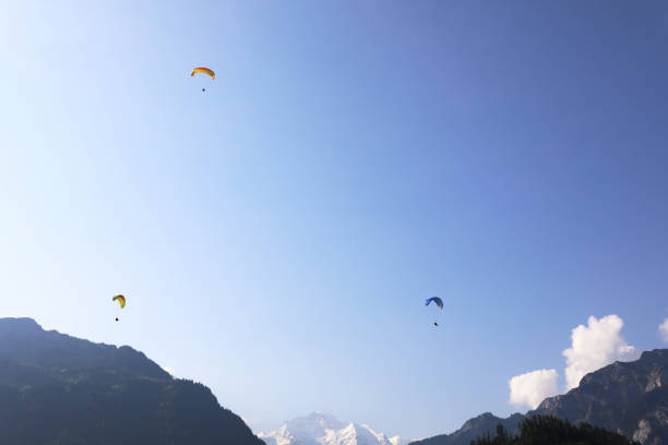 Interlaken is one of the world's top paragliding destinations.  Paragliding in Switzerland's Interlaken  provides breathtaking views of the world-famous peaks of the Eiger, Mönch and Jungfrau.
