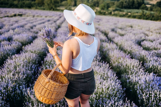 istock Girls Spending time in nature in lavender field 1561620871