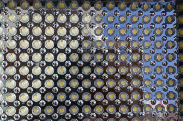 istock Zoom in on a panel with LED lights off, showing the energy savings and durability of these devices. 1561640468