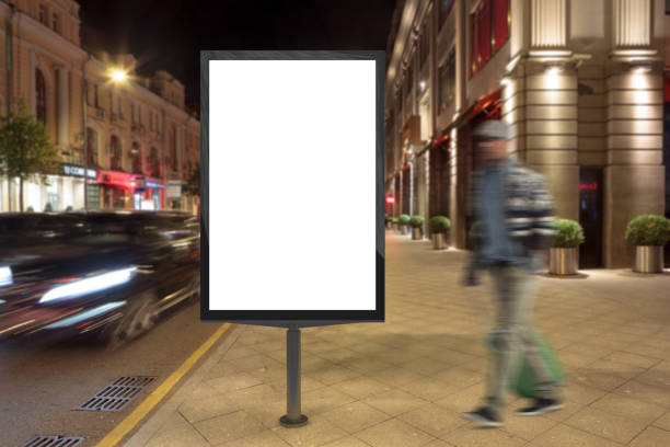 istock Blank street billboard at night. 1561652775