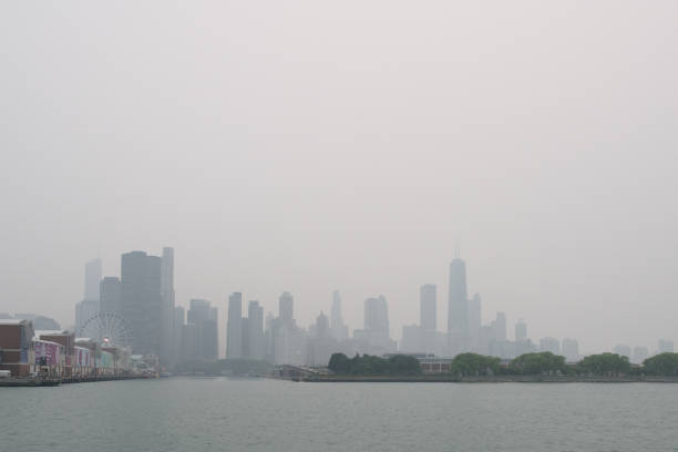 istock Smoke from Canadian Wildfires cloaks the Chicago Skyline 1561736657