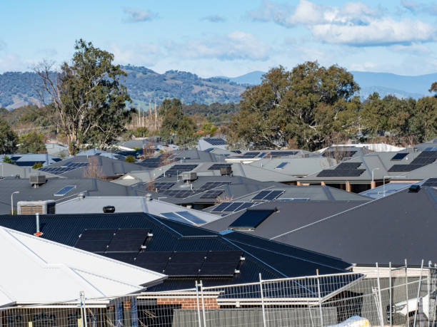 istock Suburban housing development roof tops 1561865435