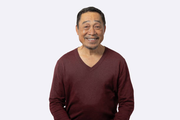 istock Portrait Asian Mature Man Showing Expression and Emotion on Face in studio 1561902717
