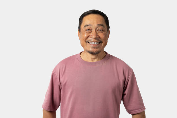 istock Portrait Asian Mature Man Showing Expression and Emotion on Face in studio 1561904890