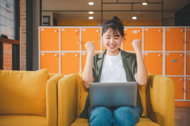 istock Teenage Asian  are communicating through video conferencing for online learning. In a video conference call via apps. new normal concept 1561926437