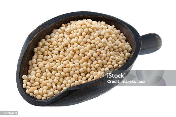 Scoop Of Israeli Couscous Stock Photo - Download Image Now - Cereal Plant, Couscous, Cut Out