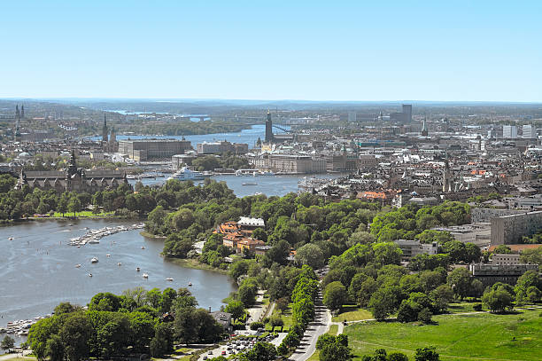 istock Stockholm from TV tower 156197268