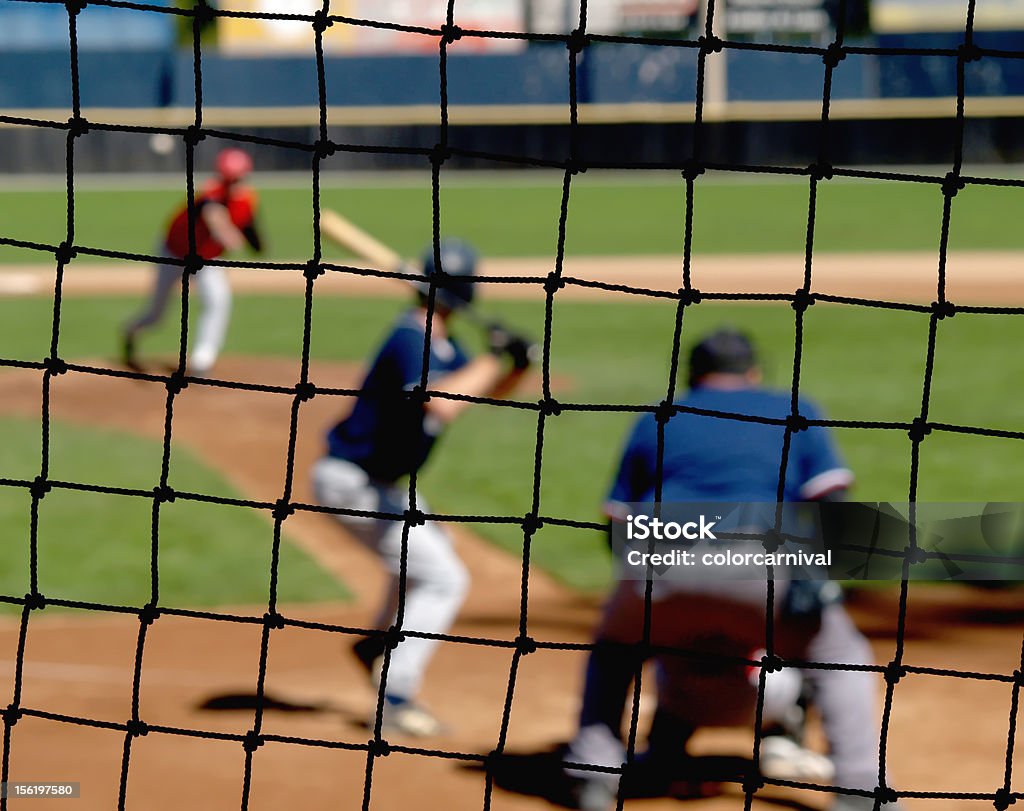 Baseball Backstop rete - Foto stock royalty-free di Baseball