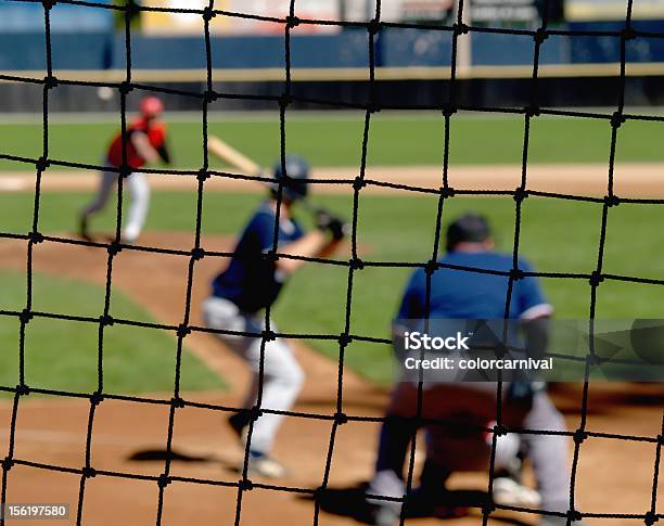 야구공 뒷그물 어망 야구에 대한 스톡 사진 및 기타 이미지 - 야구, 야구공, 네트-스포츠 장비