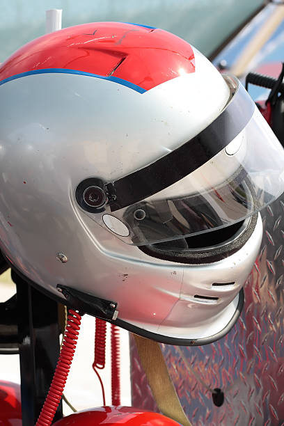 istock Motorsports racing helmet 156197680