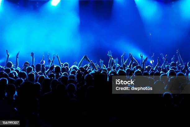 Long Time Exposure At Concert Stock Photo - Download Image Now - Applauding, Crowd of People, Exhibition