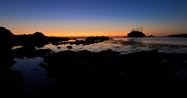 Pacific Ocean Sunset in Oregon stock photo