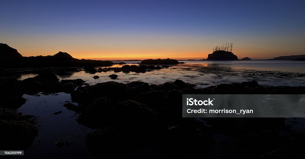 Ocean Spokojny zachód słońca w Oregon - Zbiór zdjęć royalty-free (Bez ludzi)