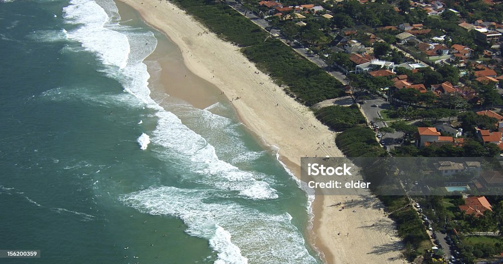 Itacoatiara beach view of Costao Mountain top Atlantic Ocean Stock Photo
