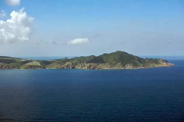 Ariel view of the green zone in Montserrat West Indies