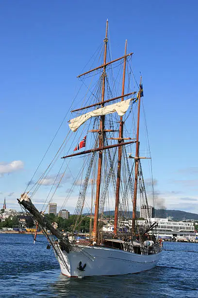 A sailship on Oslo Fjord, Norway