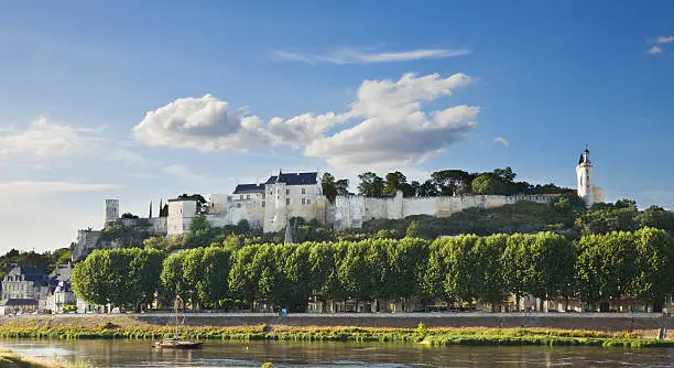 Panoramic view from the ville of Chinon and Vienne river