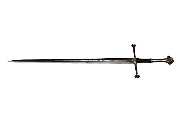 istock Hungarian sword with ancient writings on blade 156202773