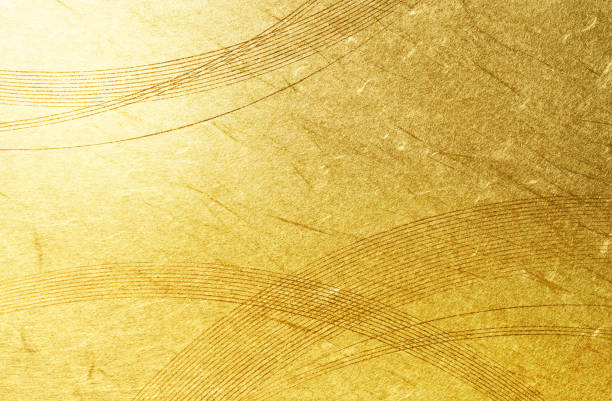 和風(抽象)背景は金色の和紙、重なり合う円、 - 正月点のイラスト素材／クリップアート素材／マンガ素材／アイコン素材