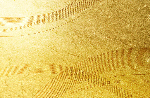 Japanese-style (abstract) Background is golden Japanese paper, overlapping circles,