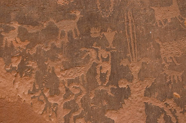 pintura rupestre - cave painting indigenous culture american culture art imagens e fotografias de stock