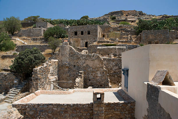istock View at ruined houses Spinalonga Island, Crete, Greece 156204645