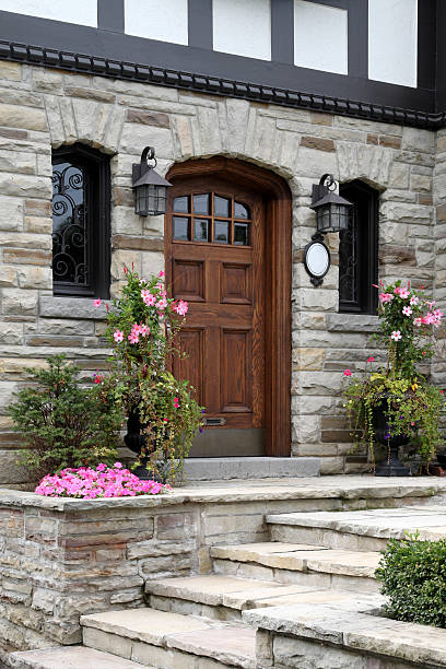 istock House entrance with flowers 156204798