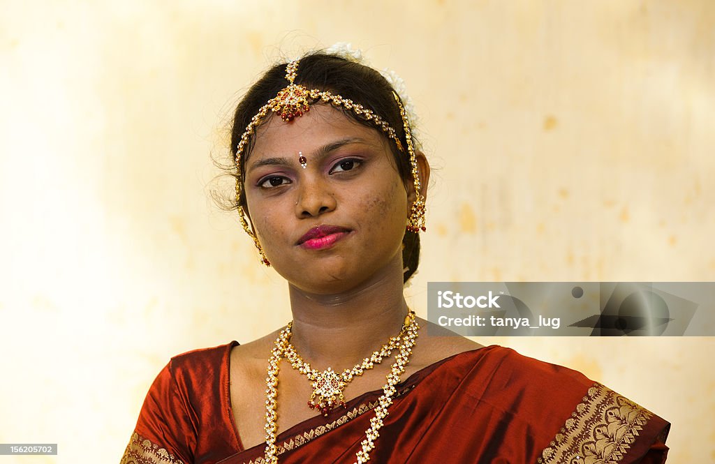 Pół Portret indian Panna młoda - Zbiór zdjęć royalty-free (Kultura indyjska)