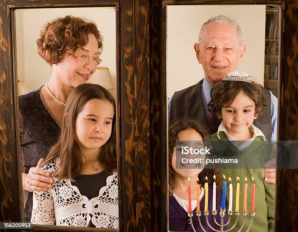 Family Hannuka Stock Photo - Download Image Now - Family, Judaism, Boys